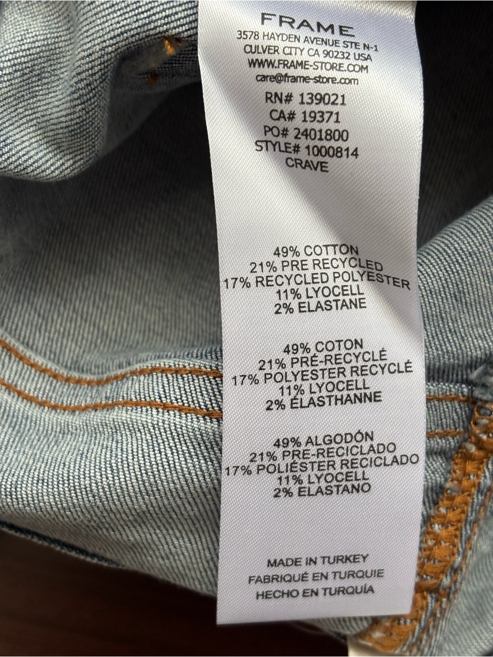 Frame Denim Light Blue The Pencil Slim Jeans - Picture 8 of 8